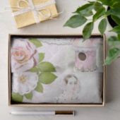  Woman Lace Pink Floral Tissuepapier (Geschenk)