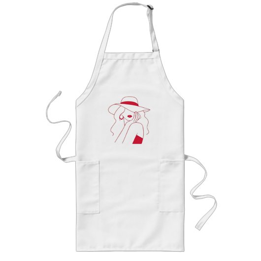 Woman Long Apron Lang Schort (Voorkant)