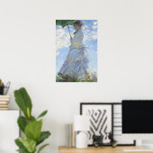 Woman Meadow Parasol Portret Poster (Thuiskantoor)