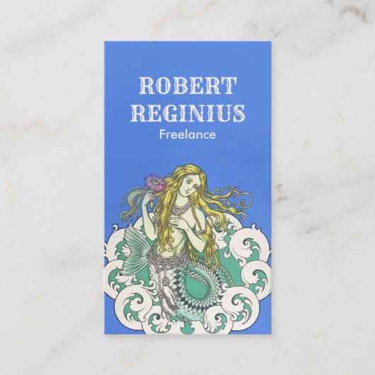 Woman Mermaid Art g8678 Visitekaartje (Voorkant)