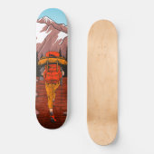 Woman Mountain Forest Trail Hiker Adventure Persoonlijk Skateboard (Voorkant)
