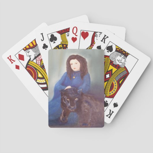 Woman n Black Panther Playing Cards Pokerkaarten (Achterkant)