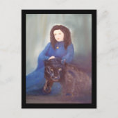 Woman n Black Panther Postcard Briefkaart (Voorkant)