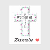 Woman of faith sticker (Vel)