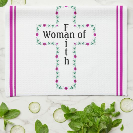 Woman of faith theedoek (Gevouwen)