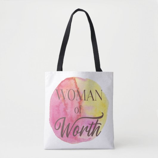 Woman of Worth Tote Bag (Voorkant)