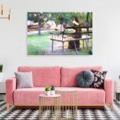Woman on a Bench (door Edwin Austin Abbey) Canvas Afdruk (Insitu (Woonkamer))