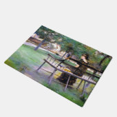 Woman on a Bench (door Edwin Austin Abbey) Deurmat (Schuin)