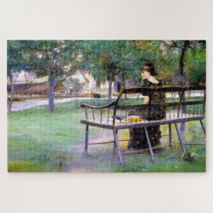 Woman on a Bench (door Edwin Austin Abbey) Legpuzzel