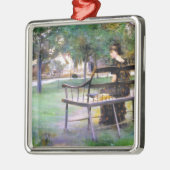 Woman on a Bench (door Edwin Austin Abbey) Metalen Ornament (Links)