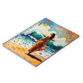 Woman on Beach Abstract Seaside Art Notitieboek (Linkerzijde)