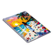 Woman on Beach Tropical Scene Notitieboek (Rechterzijde)