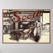 woman on motorfiets poster (Voorkant)