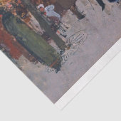  Woman Paris Street Scene Tissue Paper Tissuepapier (Detail)