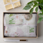 Woman Pink Floral Butterfly Lace Decoupage Tissuepapier (Geschenk)