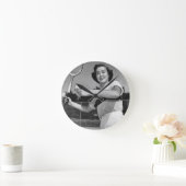Woman Playing Tennis 3 Ronde Klok (Huis)