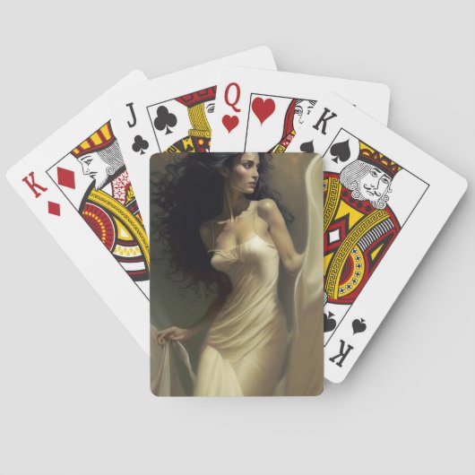 Woman portrait  pokerkaarten (Achterkant)