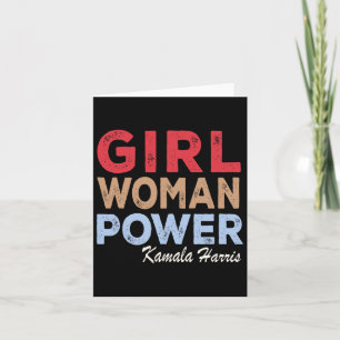 Woman Power Kamala Harris Retro Vintage Kaart
