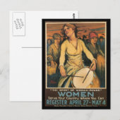 Woman-Power Tweede Wereldoorlog Briefkaart (Voorkant / Achterkant)