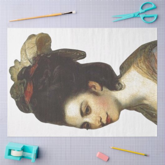 Woman Profile Decoupage Paper Tissuepapier (Craft)