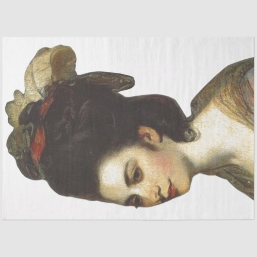 Woman Profile Decoupage Paper Tissuepapier (Voorkant)