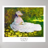 Woman Reading Claude Monet Poster (Voorkant)