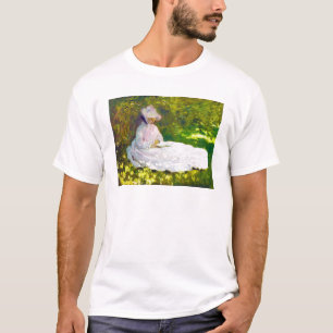 Woman Reading Claude Monet T-shirt