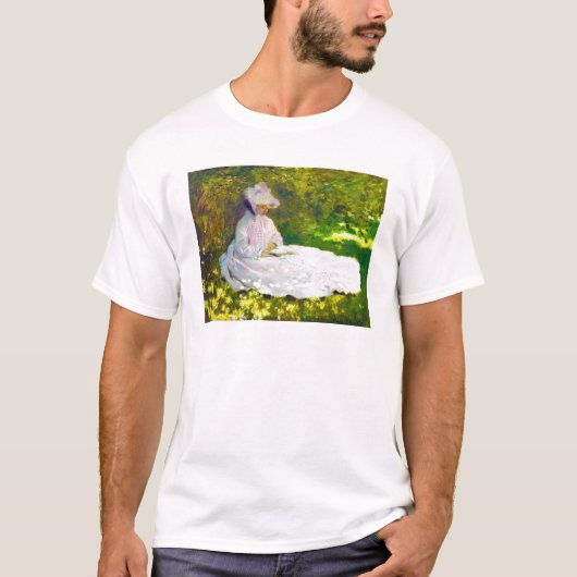Woman Reading Claude Monet T-shirt (Voorkant)