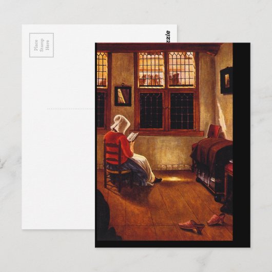 Woman Reading'_Dutch Masters Briefkaart (Voorkant / Achterkant)