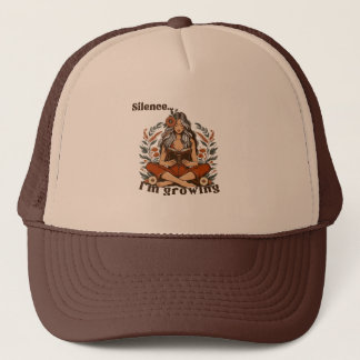 Woman reading in silence – Bohemian floral design  Trucker Pet