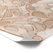 Woman Red Crayon Studie Alphonse Mucha Art Nouveau Poster (Hoek)