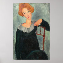 Woman Red Hair - Amedeo Modigliani Fine Art Poster