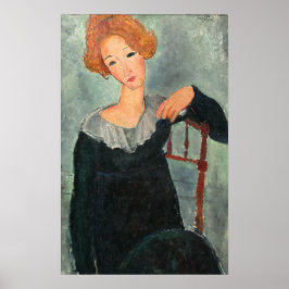 Woman Red Hair - Amedeo Modigliani Fine Art Poster
