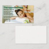 Woman Relaxing at Spa | Massage Session Visitekaartje (Voorkant / Achterkant)