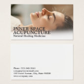 Woman Relaxing Getting Acupuncture  Visitekaartje (Voorkant /achterkant)