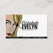Woman Retro Visitekaartje (Voorkant)