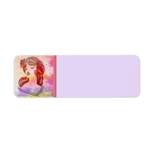 Woman Return Address Label (Voorkant)