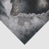 Woman Revealed in Crumbling Wall Decoupage Tissuepapier (Detail)