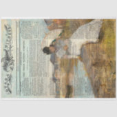  Woman Rustic Texture Distress Decoupage Tissuepapier (Voorkant)