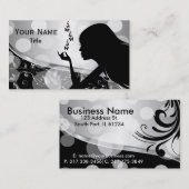 Woman Salon Hair Stylist Visitekaartje (Voorkant / Achterkant)