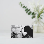 Woman Salon Hair Stylist Visitekaartje (Staand voorkant)