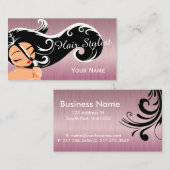 Woman Salon Hair Stylist Visitekaartje (Voorkant / Achterkant)
