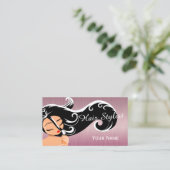 Woman Salon Hair Stylist Visitekaartje (Staand voorkant)