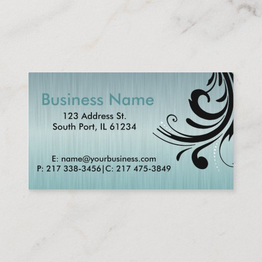 Woman Salon Hair Stylist Visitekaartje (Achterkant)