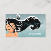 Woman Salon Hair Stylist Visitekaartje (Voorkant)
