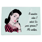 Woman Sarcasm 50 Large Cadeautasje (Voorkant)