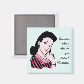 Woman Sarcasm 50 Magneet (Voorkant / Achterkant)