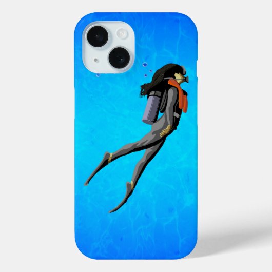 Woman SCUBA Diving Case-Mate iPhone Case (Achterkant)