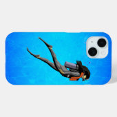 Woman SCUBA Diving Case-Mate iPhone Case (Achterkant (horizontaal))