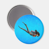 Woman SCUBA Diving Magneet (Voorkant / Achterkant)